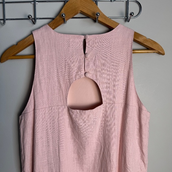 RW&Co. Women's Sleeveless LINEN Blend Mini Shift Dress Cottage Pink Size Medium - Picture 4 of 14